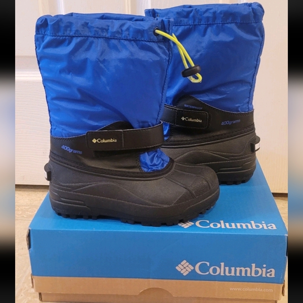 COLUMBIA YOUTH POWDERBUG FORTY BOOTS SIZE 1 WATERPROOF 400G INSULATION NICE $89